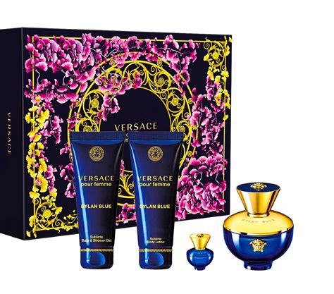 versace dylan blue pour femme gift set|versace dylan blue deodorant spray.